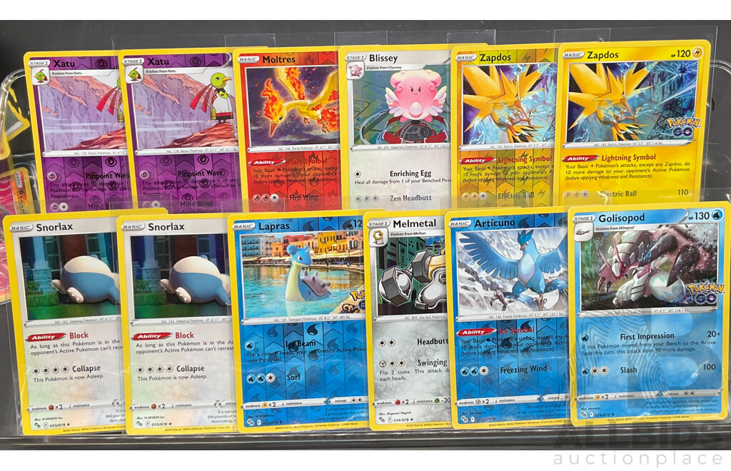 Radiant Charizard & Assorted Pokemon GO Stamp Pokemon Cards (EN)