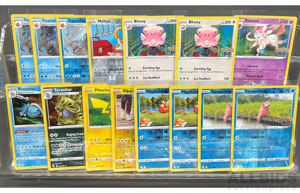 Radiant Charizard & Assorted Pokemon GO Stamp Pokemon Cards (EN)