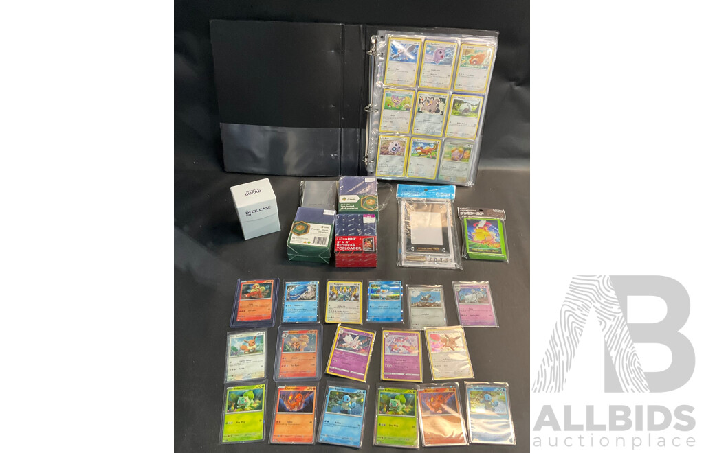 Album of Pokémon Collections and Assorted Black Star Promo Pokémon Cards & Card Storage Sleeves