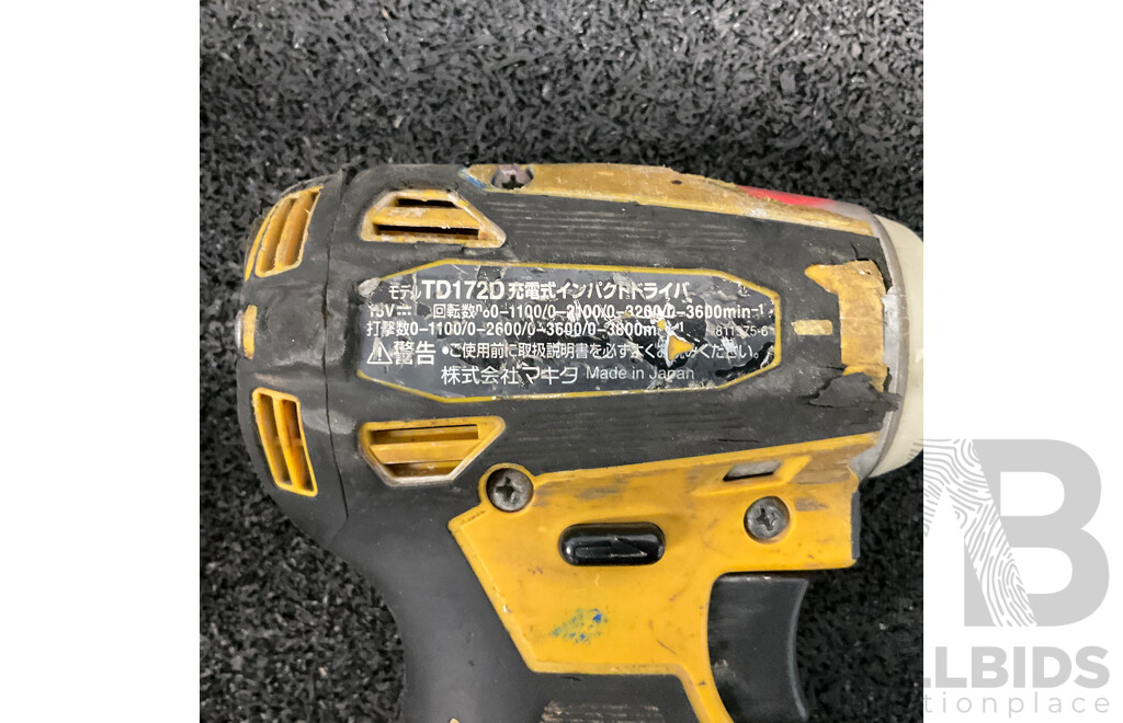 Makita TD172D Impact Driver (Japan) with 3 Batteries
