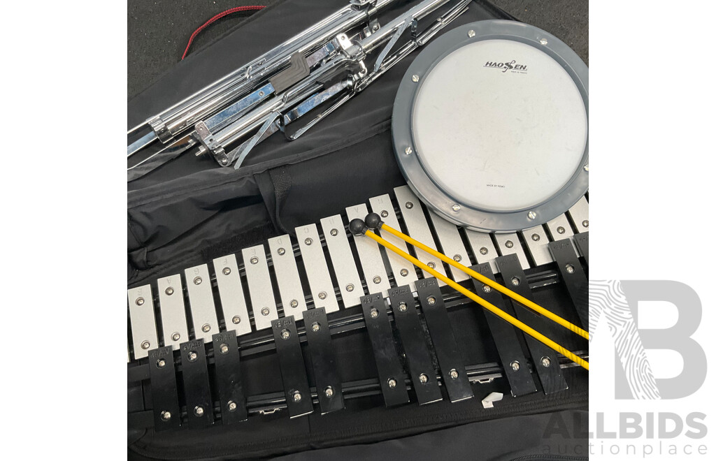 HAOSEN Percussion Xylophone Kit with Carry Case and Stand