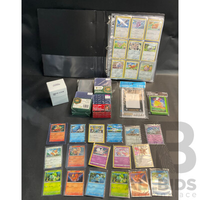Album of Pokémon Collections and Assorted Black Star Promo Pokémon Cards & Card Storage Sleeves