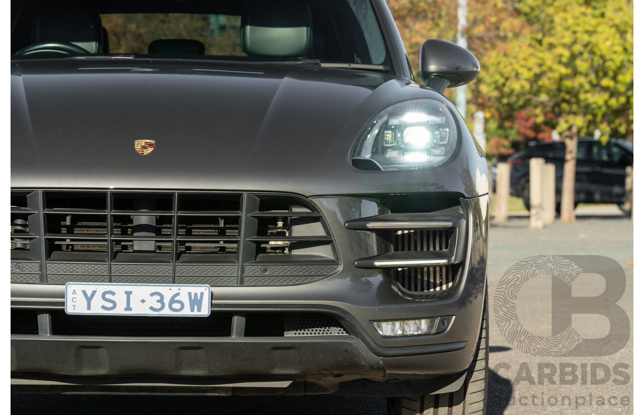 1/2018 Porsche Macan Turbo (AWD) 95B MY18 4D Wagon Agate Grey Metallic Twin Turbo V6 3.6L