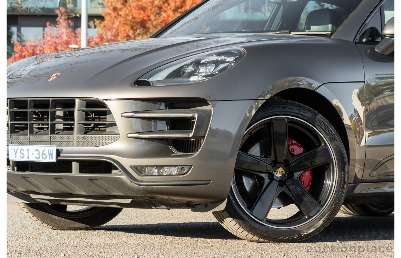 1/2018 Porsche Macan Turbo (AWD) 95B MY18 4D Wagon Agate Grey Metallic Twin Turbo V6 3.6L