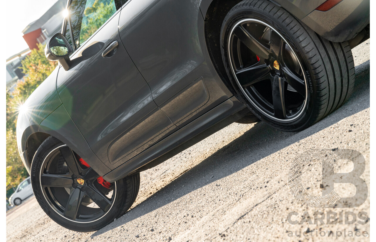 1/2018 Porsche Macan Turbo (AWD) 95B MY18 4D Wagon Agate Grey Metallic Twin Turbo V6 3.6L