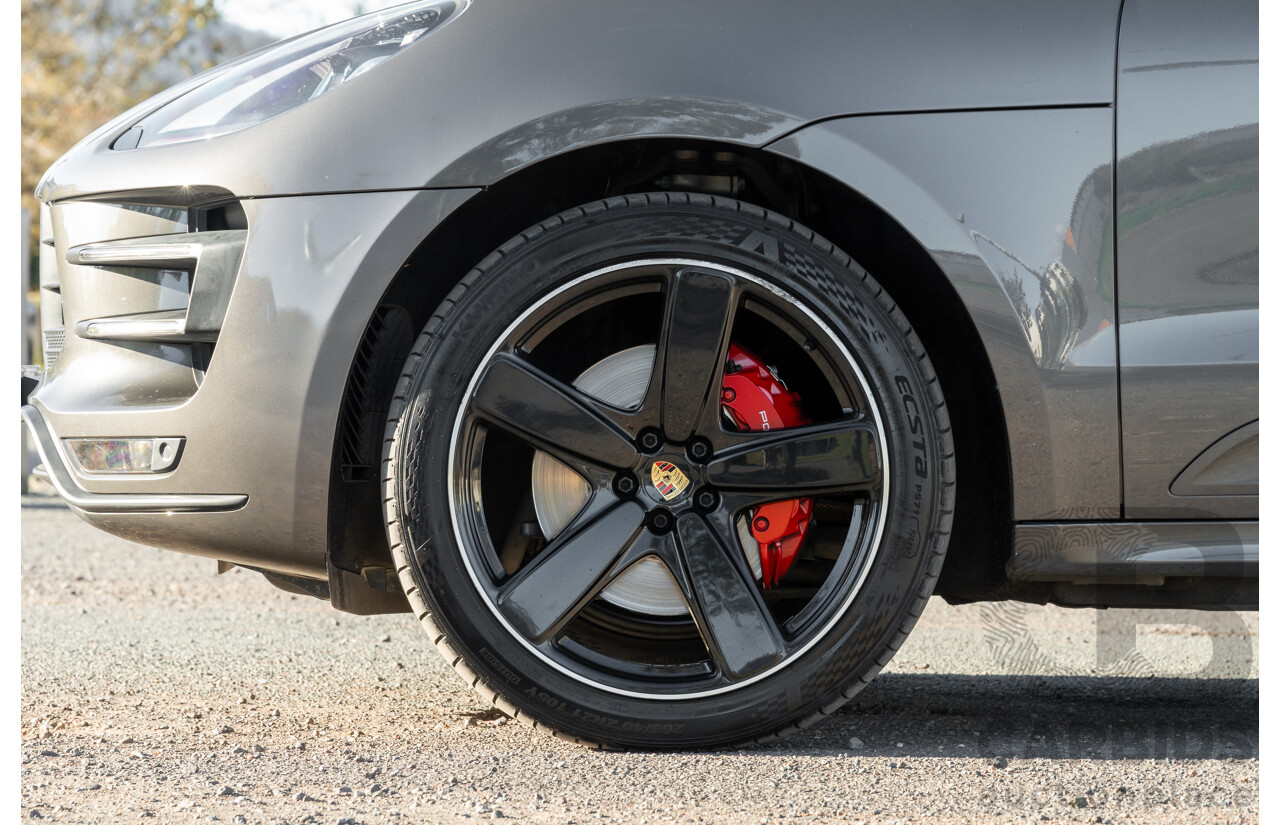 1/2018 Porsche Macan Turbo (AWD) 95B MY18 4D Wagon Agate Grey Metallic Twin Turbo V6 3.6L