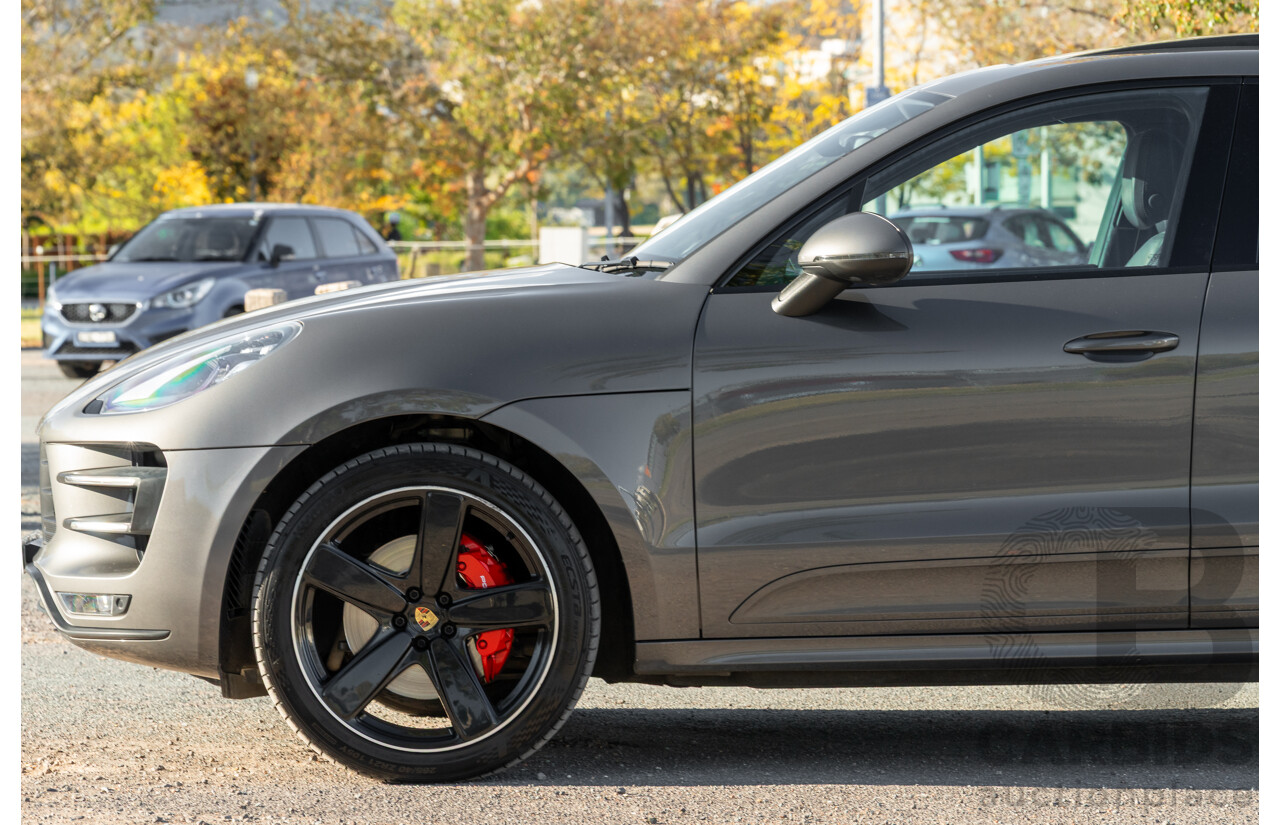 1/2018 Porsche Macan Turbo (AWD) 95B MY18 4D Wagon Agate Grey Metallic Twin Turbo V6 3.6L