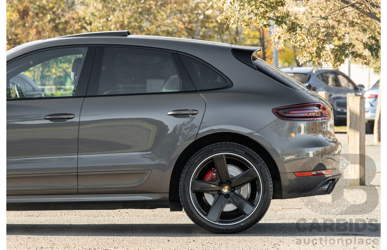 1/2018 Porsche Macan Turbo (AWD) 95B MY18 4D Wagon Agate Grey Metallic Twin Turbo V6 3.6L