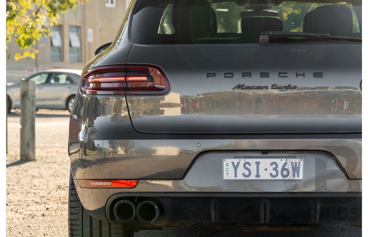 1/2018 Porsche Macan Turbo (AWD) 95B MY18 4D Wagon Agate Grey Metallic Twin Turbo V6 3.6L