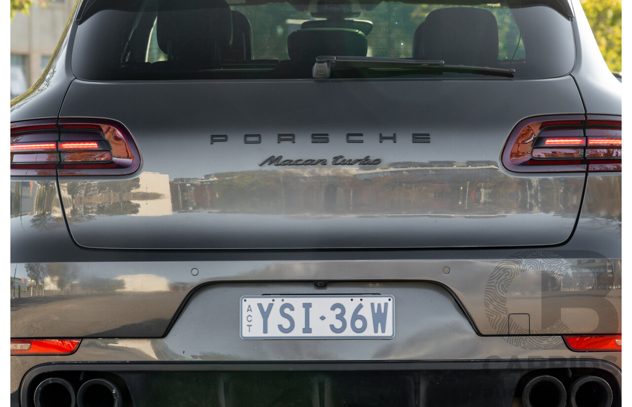 1/2018 Porsche Macan Turbo (AWD) 95B MY18 4D Wagon Agate Grey Metallic Twin Turbo V6 3.6L