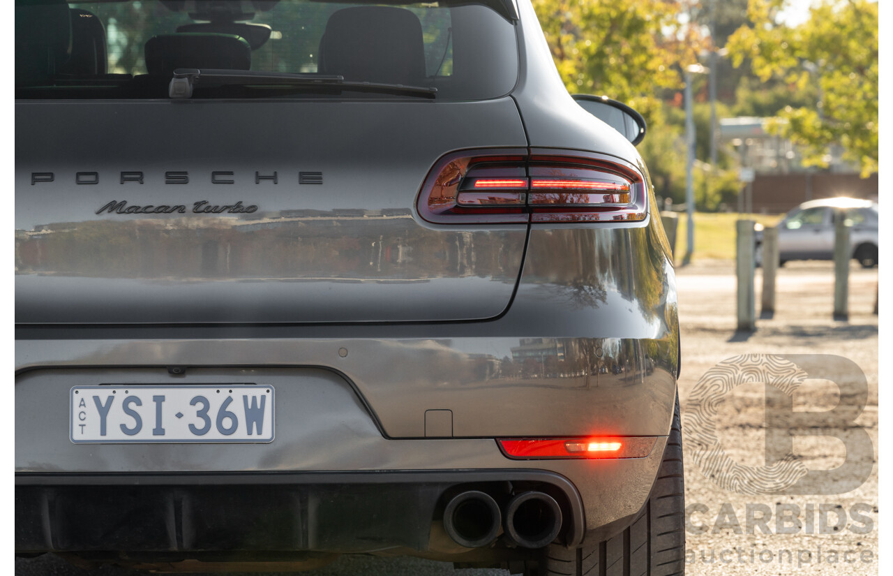 1/2018 Porsche Macan Turbo (AWD) 95B MY18 4D Wagon Agate Grey Metallic Twin Turbo V6 3.6L