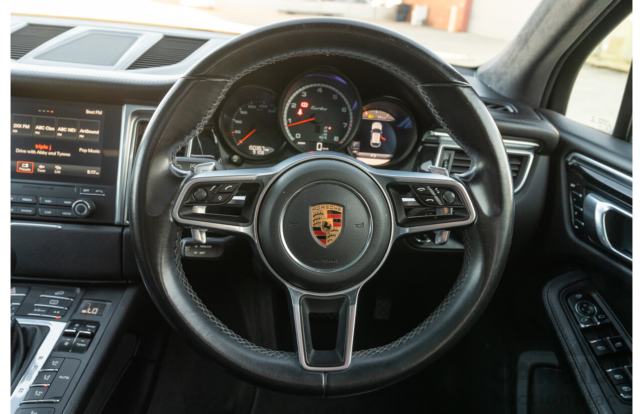 1/2018 Porsche Macan Turbo (AWD) 95B MY18 4D Wagon Agate Grey Metallic Twin Turbo V6 3.6L