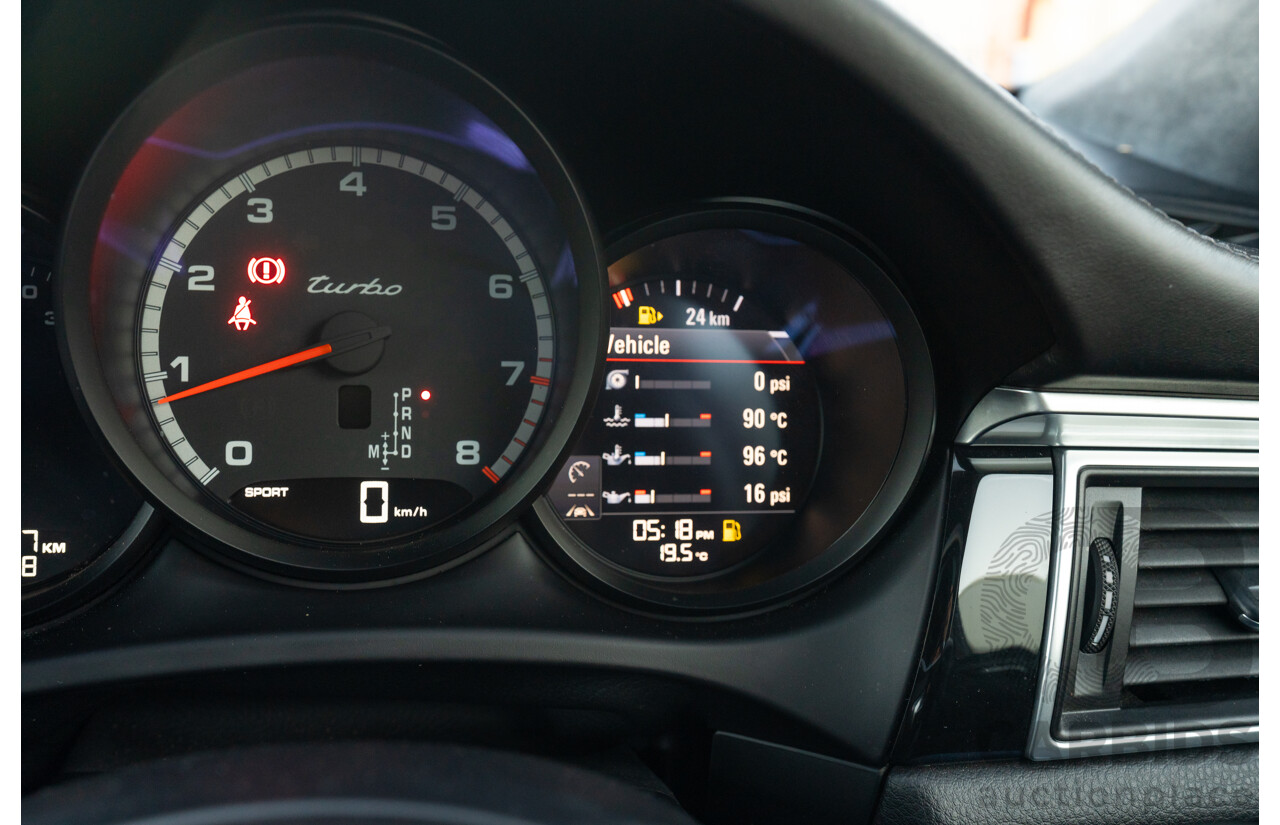 1/2018 Porsche Macan Turbo (AWD) 95B MY18 4D Wagon Agate Grey Metallic Twin Turbo V6 3.6L