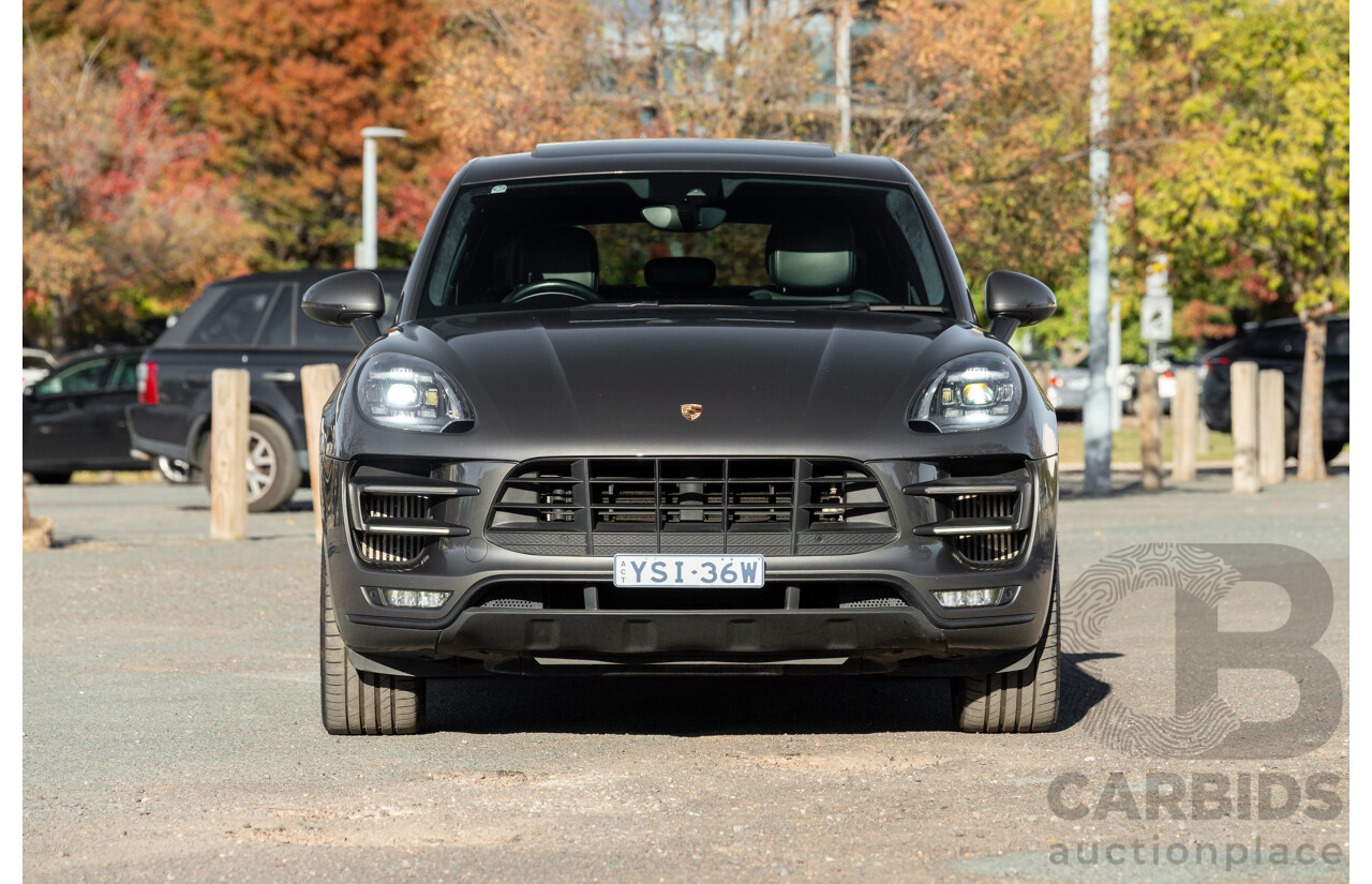 1/2018 Porsche Macan Turbo (AWD) 95B MY18 4D Wagon Agate Grey Metallic Twin Turbo V6 3.6L