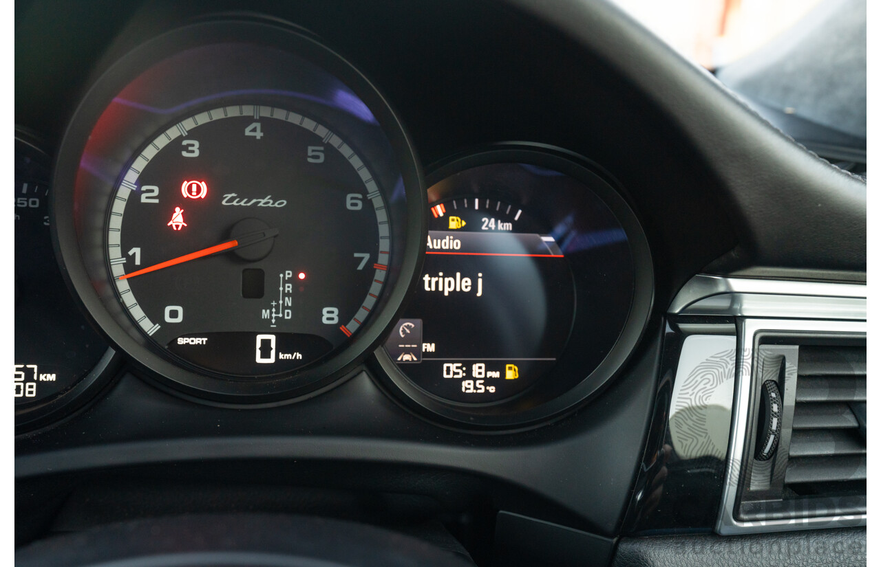 1/2018 Porsche Macan Turbo (AWD) 95B MY18 4D Wagon Agate Grey Metallic Twin Turbo V6 3.6L