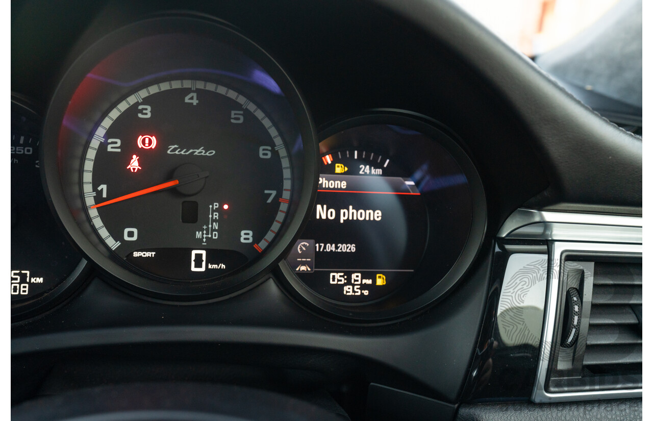 1/2018 Porsche Macan Turbo (AWD) 95B MY18 4D Wagon Agate Grey Metallic Twin Turbo V6 3.6L