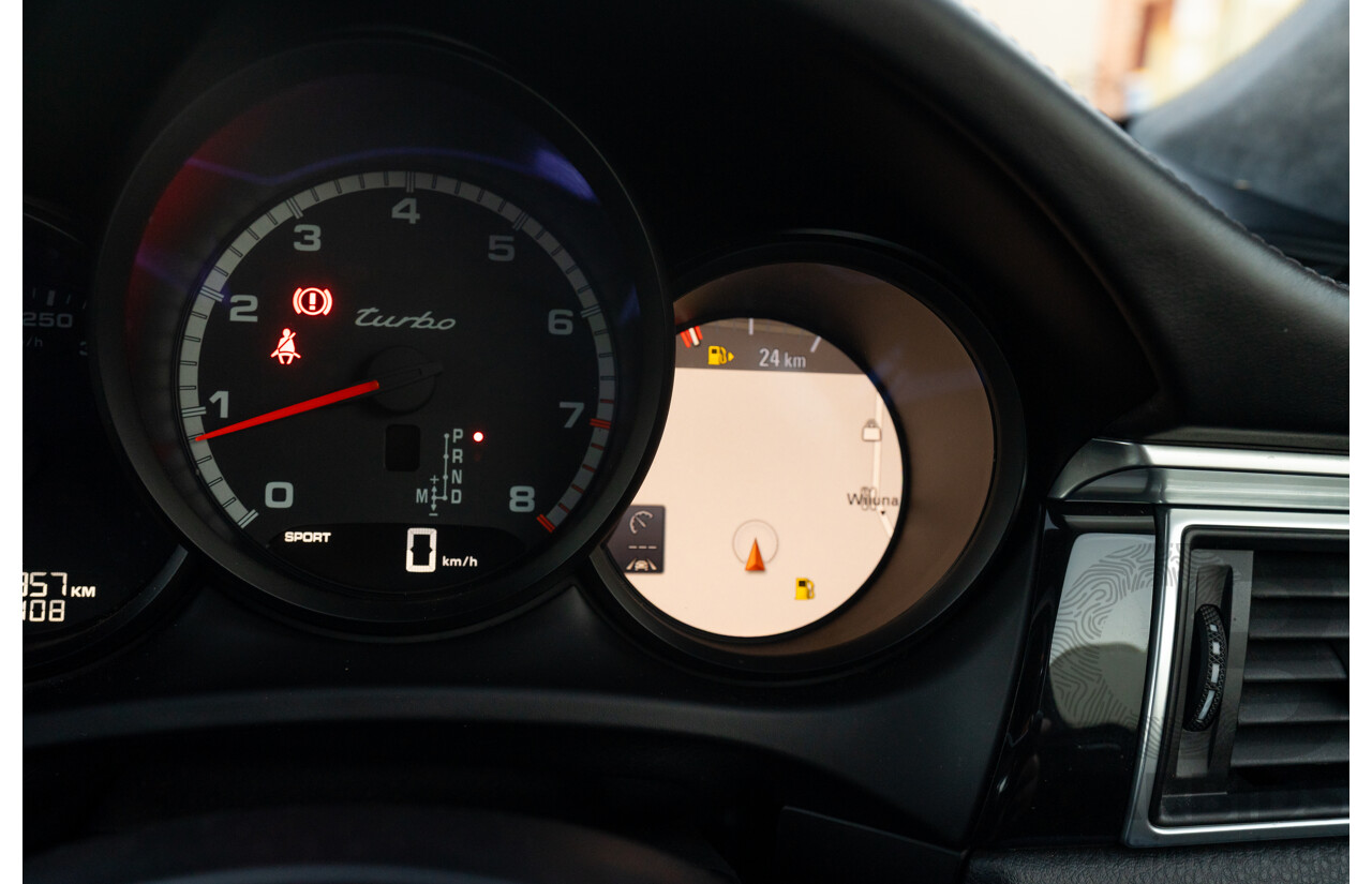 1/2018 Porsche Macan Turbo (AWD) 95B MY18 4D Wagon Agate Grey Metallic Twin Turbo V6 3.6L