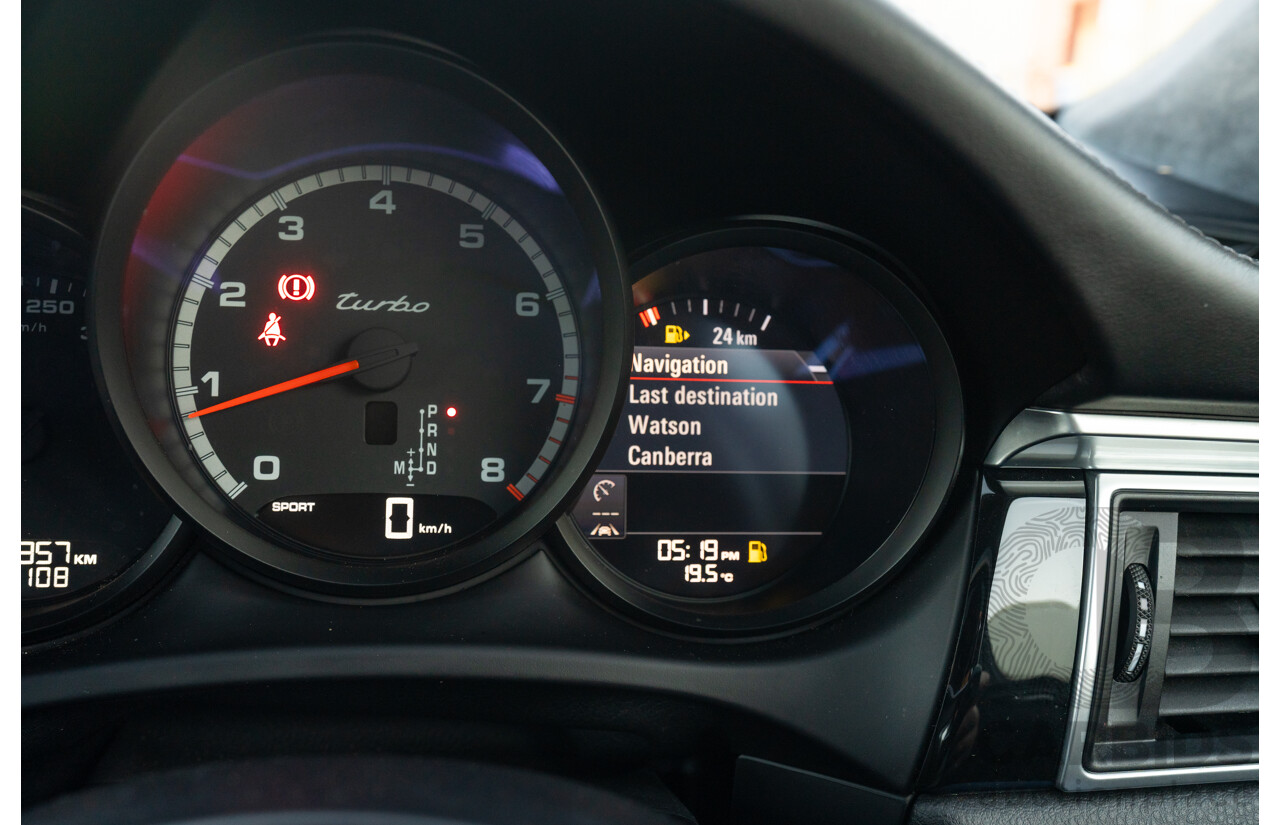 1/2018 Porsche Macan Turbo (AWD) 95B MY18 4D Wagon Agate Grey Metallic Twin Turbo V6 3.6L