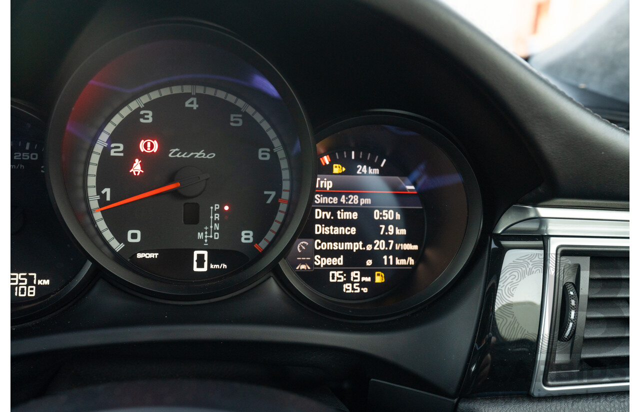 1/2018 Porsche Macan Turbo (AWD) 95B MY18 4D Wagon Agate Grey Metallic Twin Turbo V6 3.6L