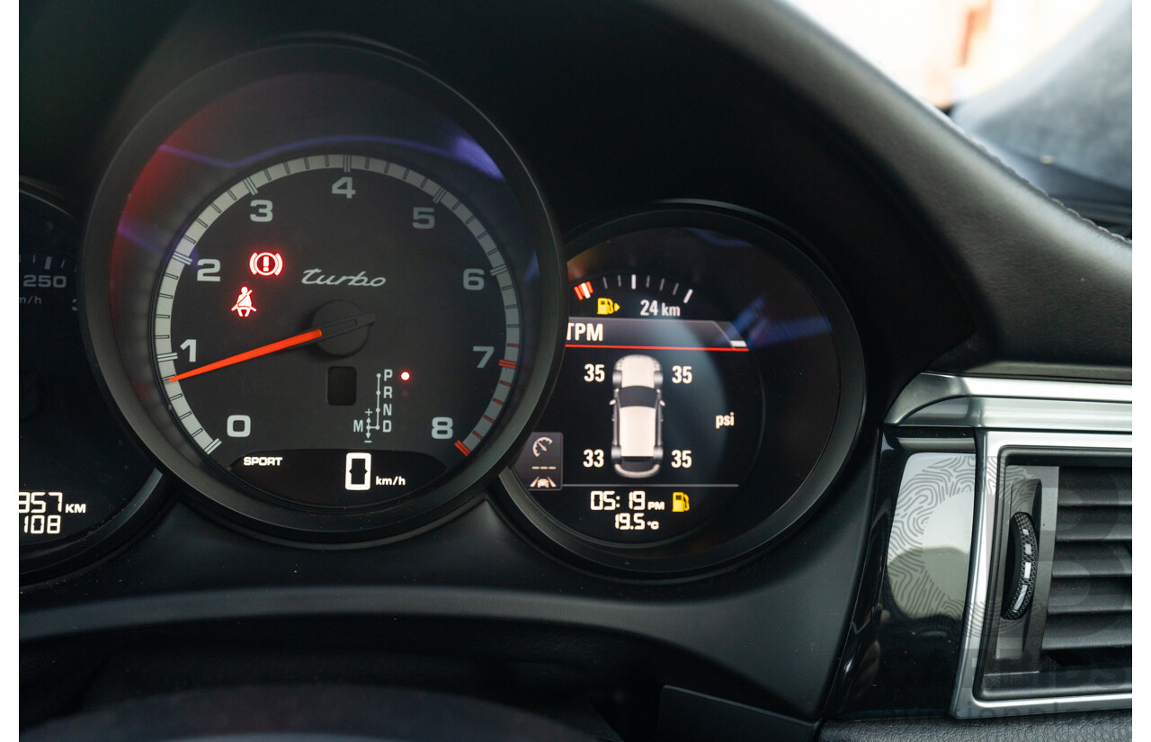 1/2018 Porsche Macan Turbo (AWD) 95B MY18 4D Wagon Agate Grey Metallic Twin Turbo V6 3.6L