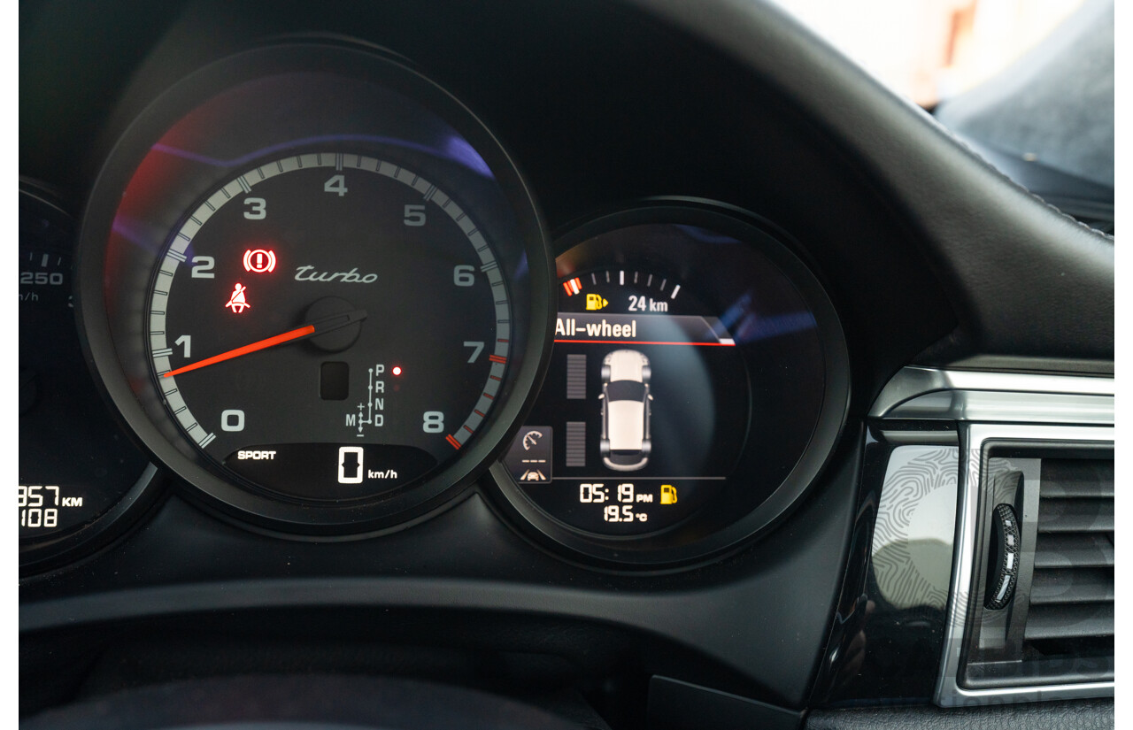 1/2018 Porsche Macan Turbo (AWD) 95B MY18 4D Wagon Agate Grey Metallic Twin Turbo V6 3.6L