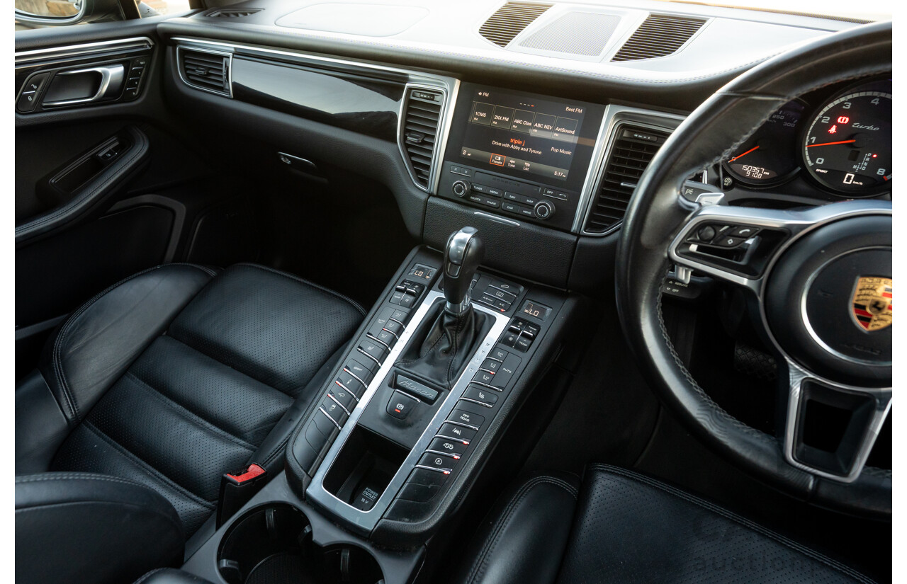 1/2018 Porsche Macan Turbo (AWD) 95B MY18 4D Wagon Agate Grey Metallic Twin Turbo V6 3.6L