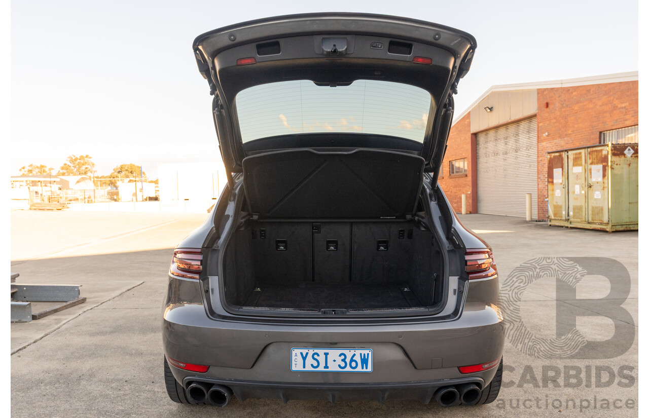 1/2018 Porsche Macan Turbo (AWD) 95B MY18 4D Wagon Agate Grey Metallic Twin Turbo V6 3.6L
