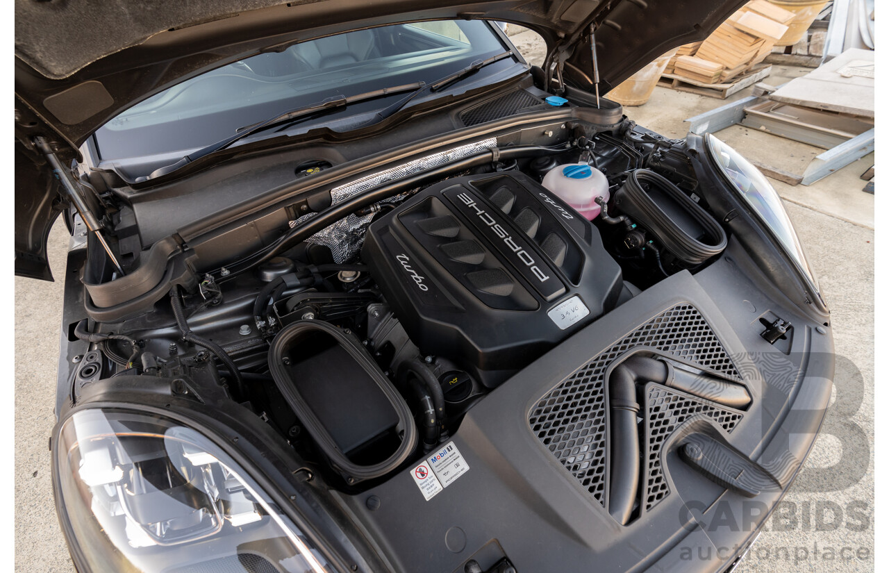 1/2018 Porsche Macan Turbo (AWD) 95B MY18 4D Wagon Agate Grey Metallic Twin Turbo V6 3.6L