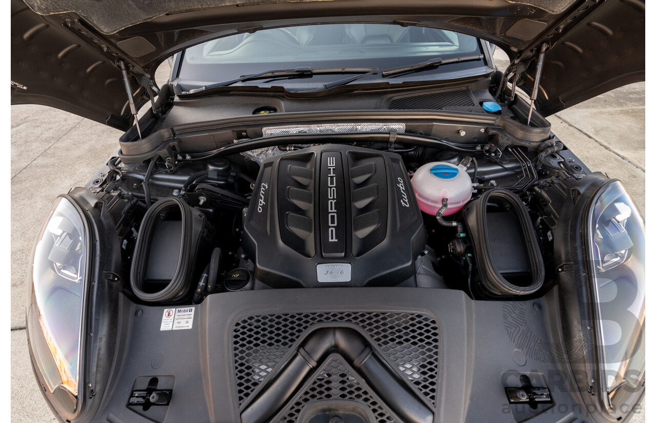 1/2018 Porsche Macan Turbo (AWD) 95B MY18 4D Wagon Agate Grey Metallic Twin Turbo V6 3.6L