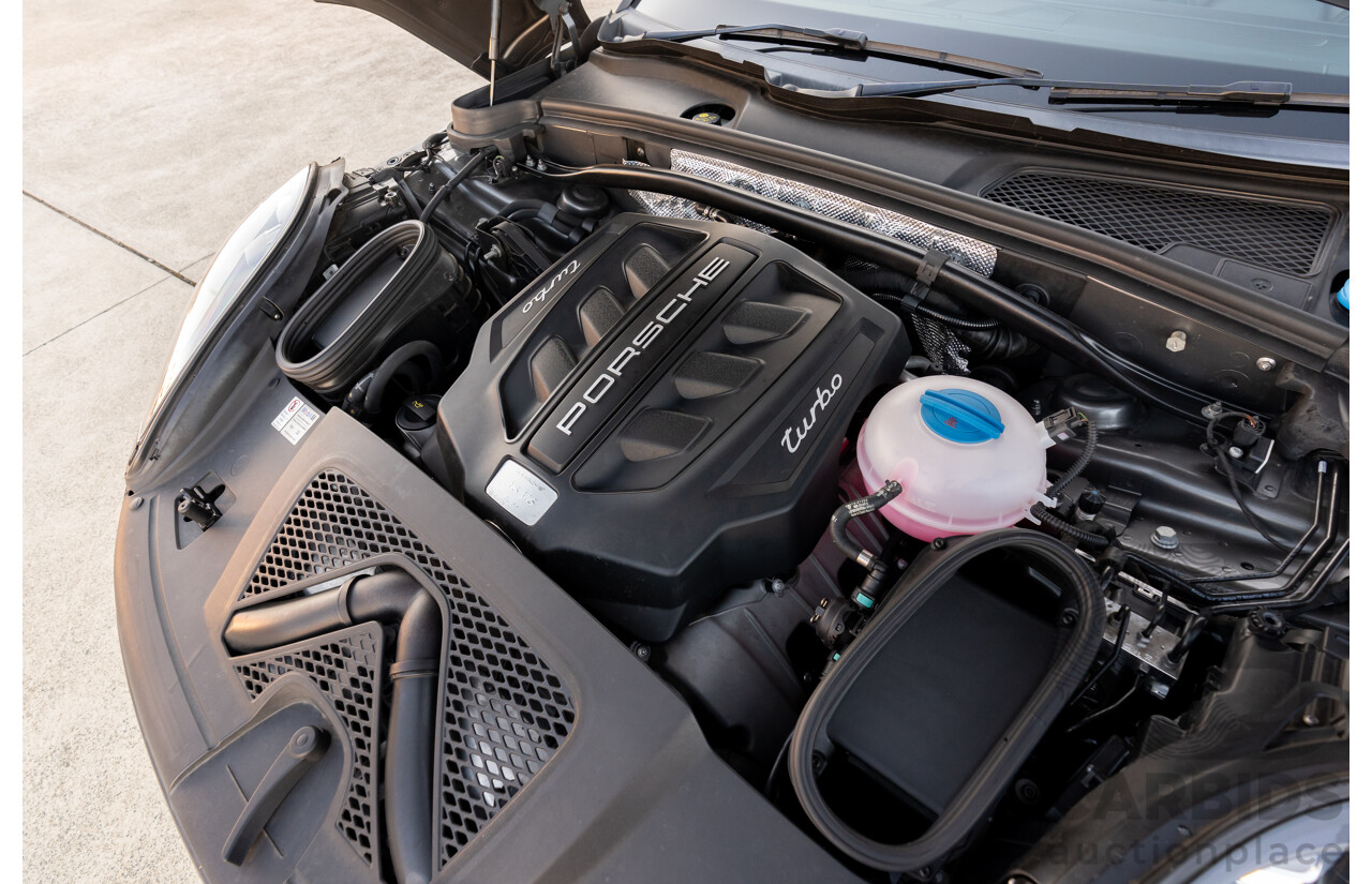 1/2018 Porsche Macan Turbo (AWD) 95B MY18 4D Wagon Agate Grey Metallic Twin Turbo V6 3.6L