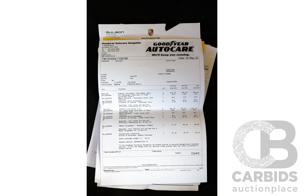 1/2018 Porsche Macan Turbo (AWD) 95B MY18 4D Wagon Agate Grey Metallic Twin Turbo V6 3.6L