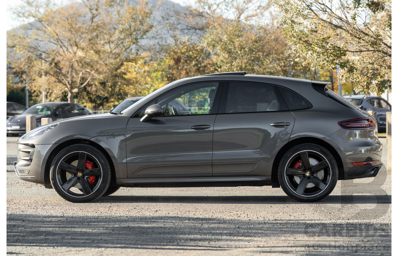 1/2018 Porsche Macan Turbo (AWD) 95B MY18 4D Wagon Agate Grey Metallic Twin Turbo V6 3.6L