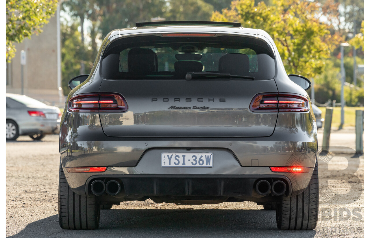 1/2018 Porsche Macan Turbo (AWD) 95B MY18 4D Wagon Agate Grey Metallic Twin Turbo V6 3.6L