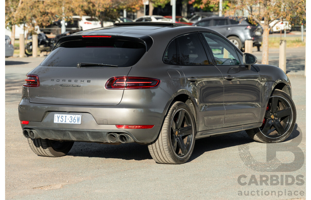 1/2018 Porsche Macan Turbo (AWD) 95B MY18 4D Wagon Agate Grey Metallic Twin Turbo V6 3.6L