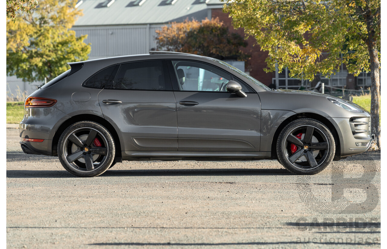 1/2018 Porsche Macan Turbo (AWD) 95B MY18 4D Wagon Agate Grey Metallic Twin Turbo V6 3.6L