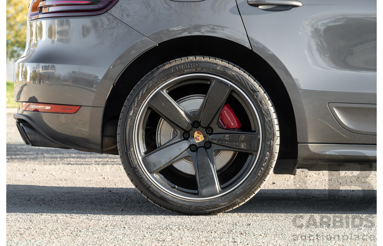 1/2018 Porsche Macan Turbo (AWD) 95B MY18 4D Wagon Agate Grey Metallic Twin Turbo V6 3.6L