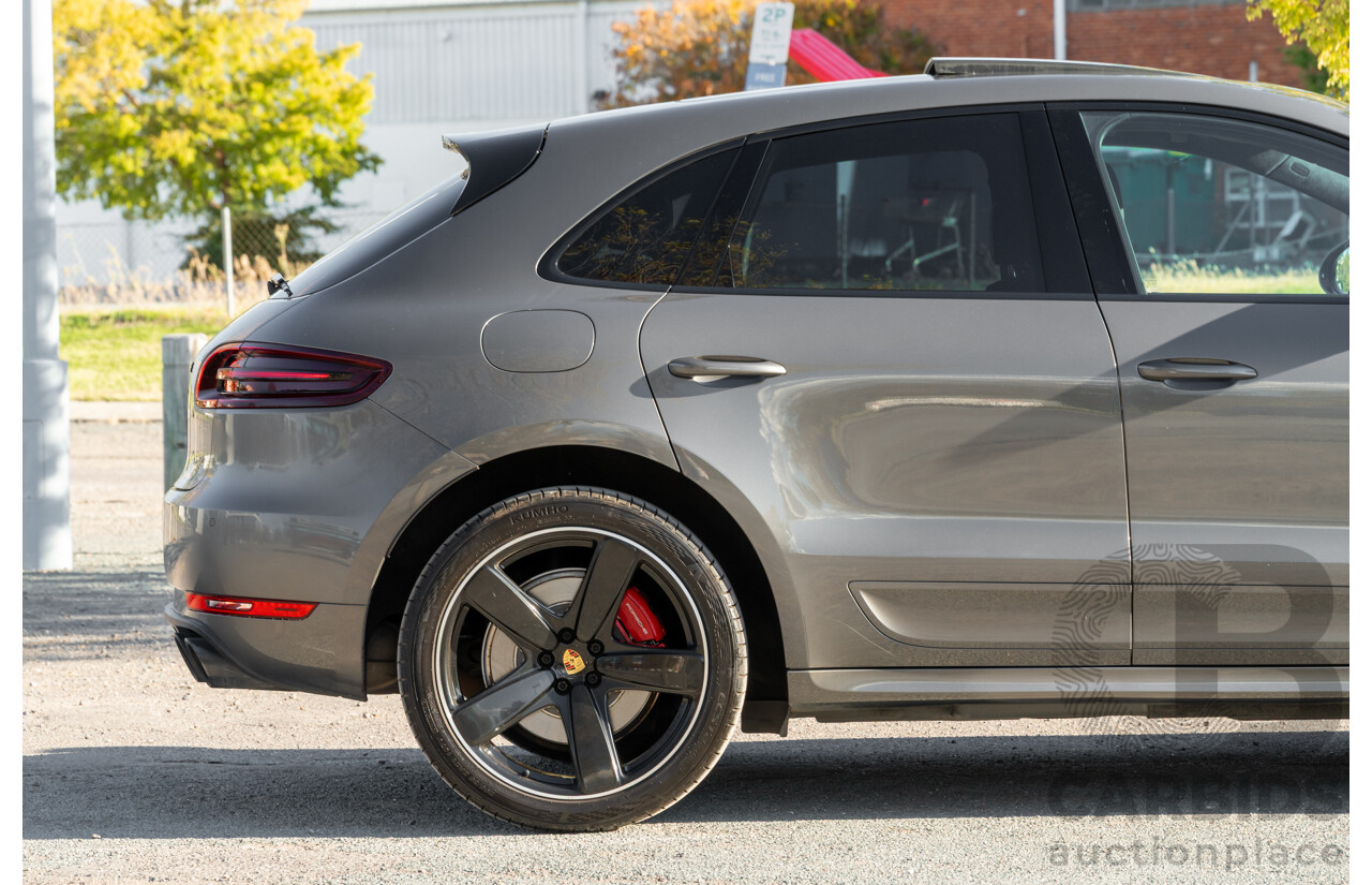 1/2018 Porsche Macan Turbo (AWD) 95B MY18 4D Wagon Agate Grey Metallic Twin Turbo V6 3.6L