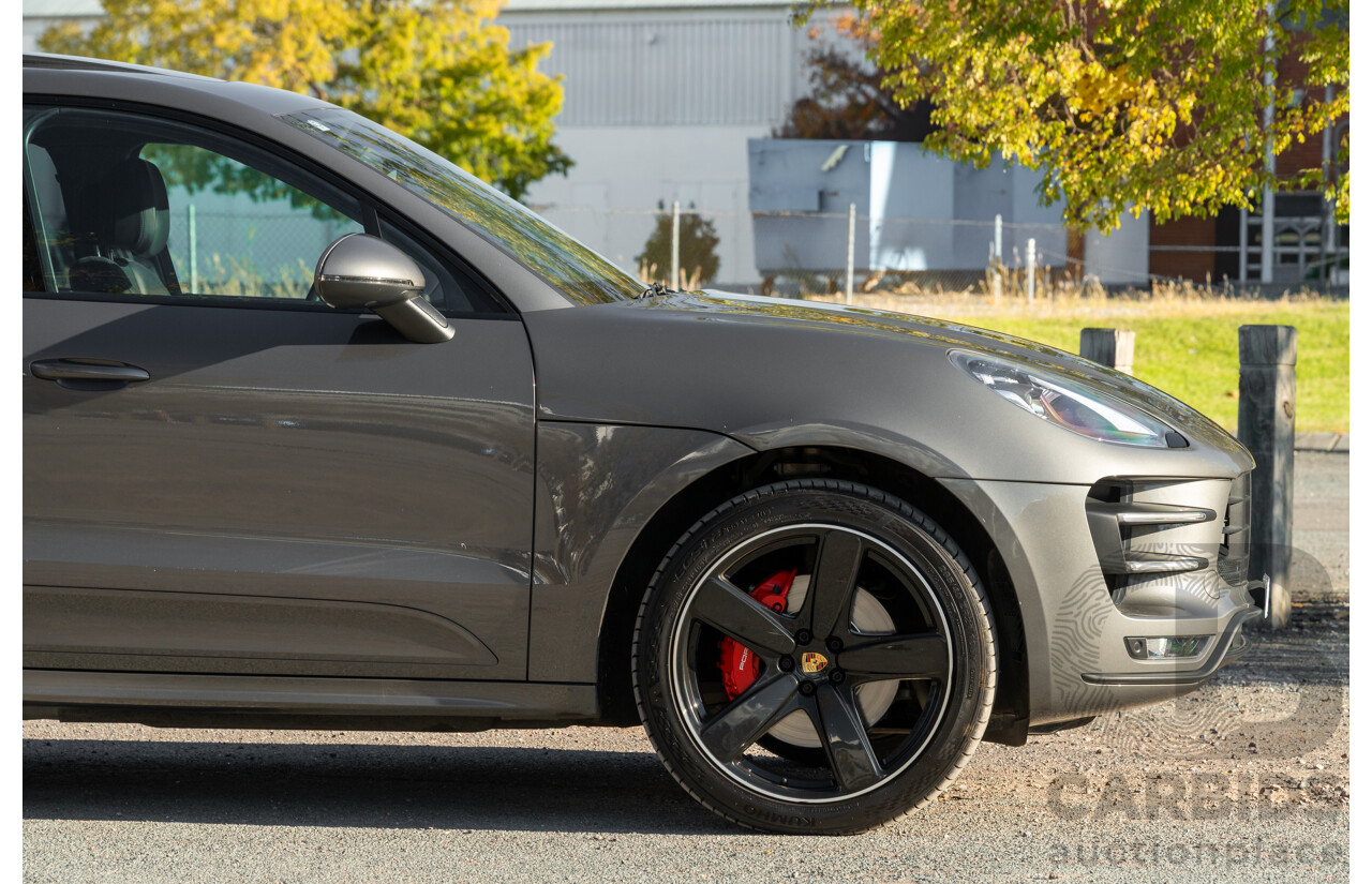 1/2018 Porsche Macan Turbo (AWD) 95B MY18 4D Wagon Agate Grey Metallic Twin Turbo V6 3.6L