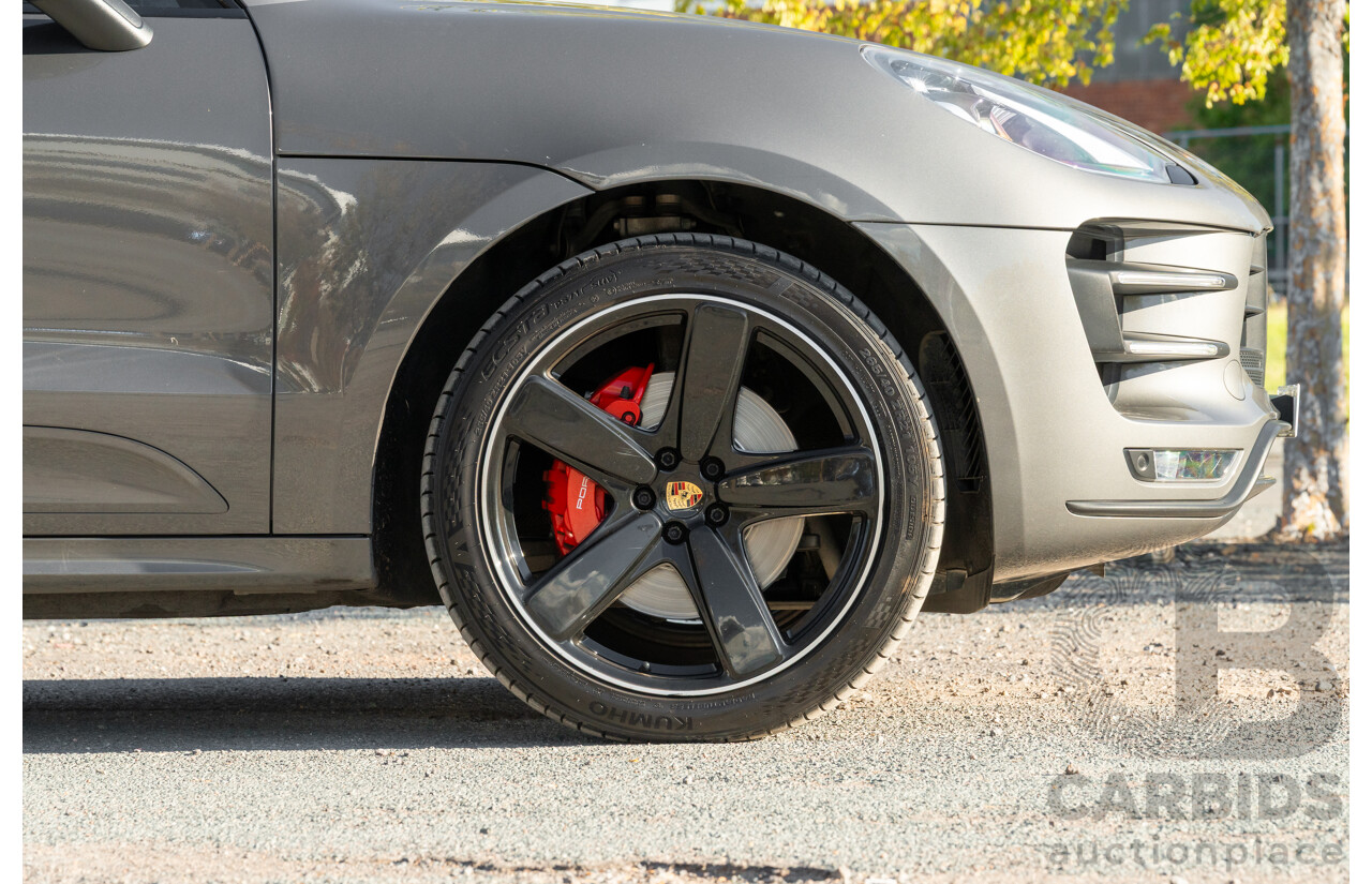 1/2018 Porsche Macan Turbo (AWD) 95B MY18 4D Wagon Agate Grey Metallic Twin Turbo V6 3.6L