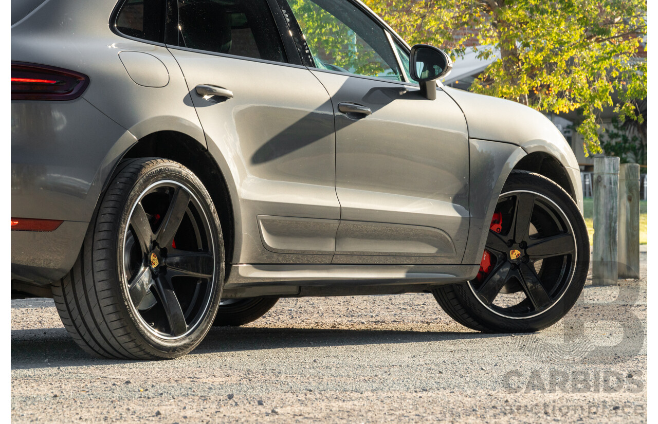 1/2018 Porsche Macan Turbo (AWD) 95B MY18 4D Wagon Agate Grey Metallic Twin Turbo V6 3.6L