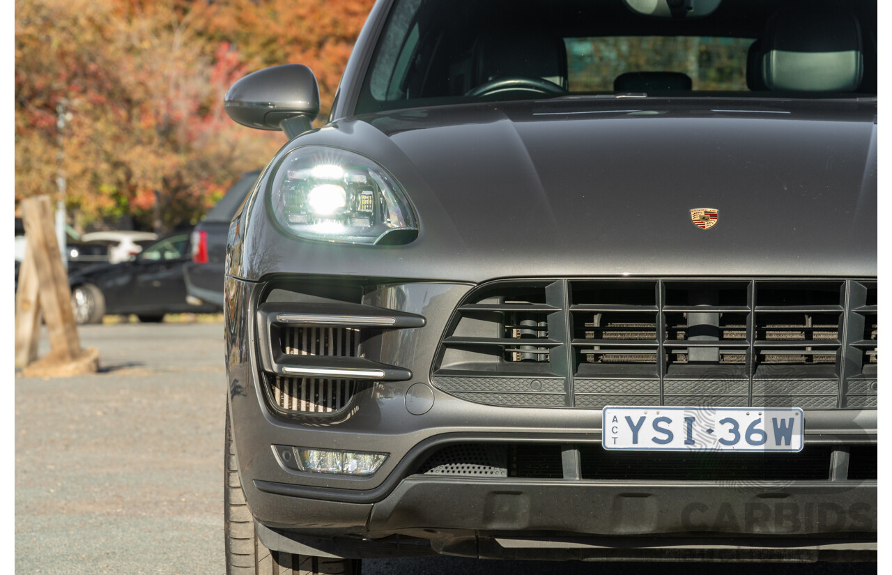 1/2018 Porsche Macan Turbo (AWD) 95B MY18 4D Wagon Agate Grey Metallic Twin Turbo V6 3.6L