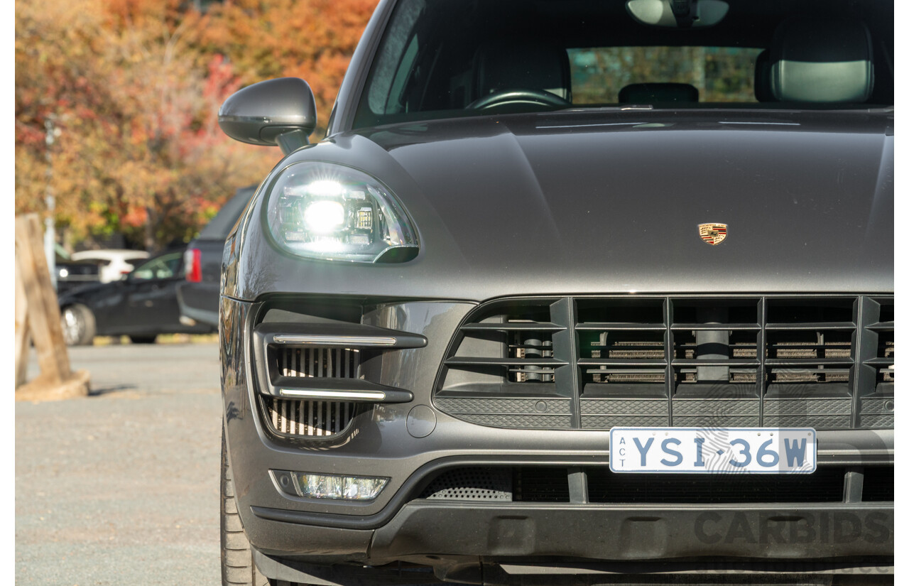 1/2018 Porsche Macan Turbo (AWD) 95B MY18 4D Wagon Agate Grey Metallic Twin Turbo V6 3.6L