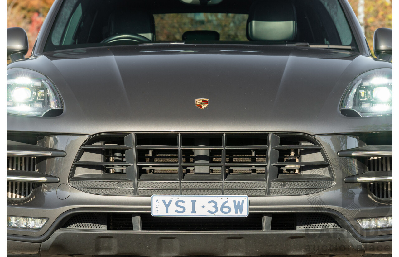 1/2018 Porsche Macan Turbo (AWD) 95B MY18 4D Wagon Agate Grey Metallic Twin Turbo V6 3.6L