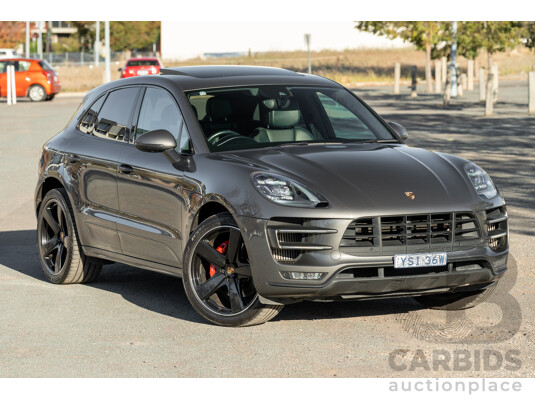 1/2018 Porsche Macan Turbo (AWD) 95B MY18 4D Wagon Agate Grey Metallic Twin Turbo V6 3.6L