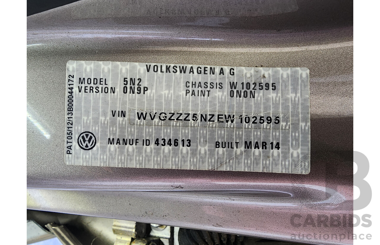 7/2014 Volkswagen Tiguan 132 TSI Pacific 5NC MY14 4d Wagon Beige 2.0L