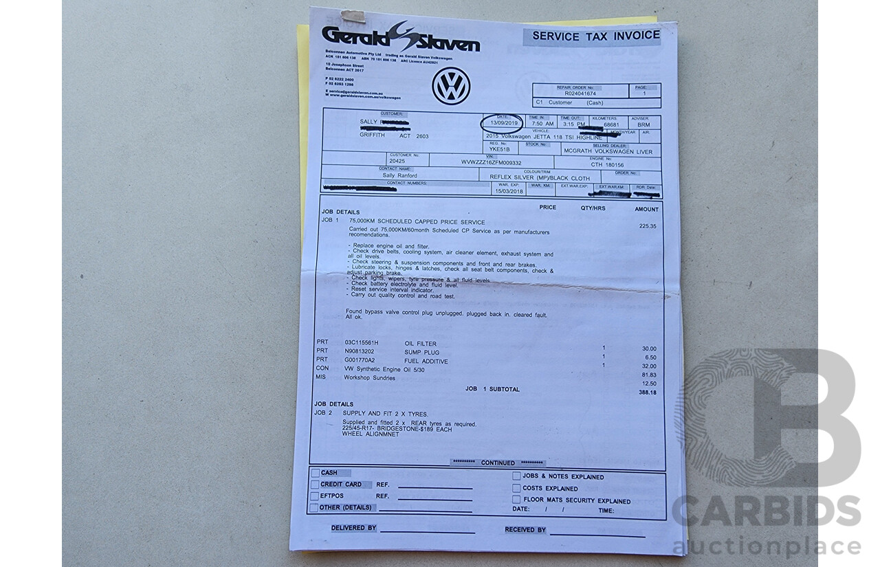 1/2015 Volkswagen Jetta 118 TSI Comfortline 1KM MY15 4d Sedan Silver 1.4L