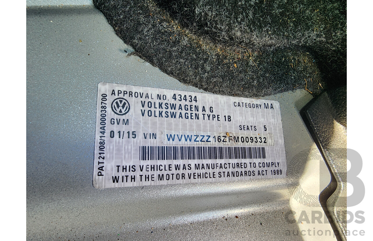 1/2015 Volkswagen Jetta 118 TSI Comfortline 1KM MY15 4d Sedan Silver 1.4L