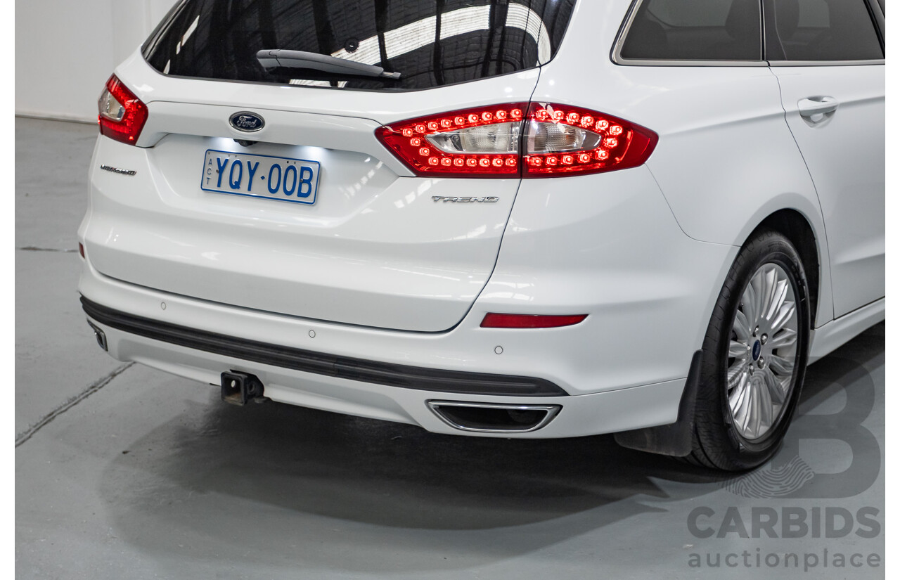 03/2017 Ford Mondeo Trend TDCi MD 4D Wagon White Turbo Diesel 2.0L