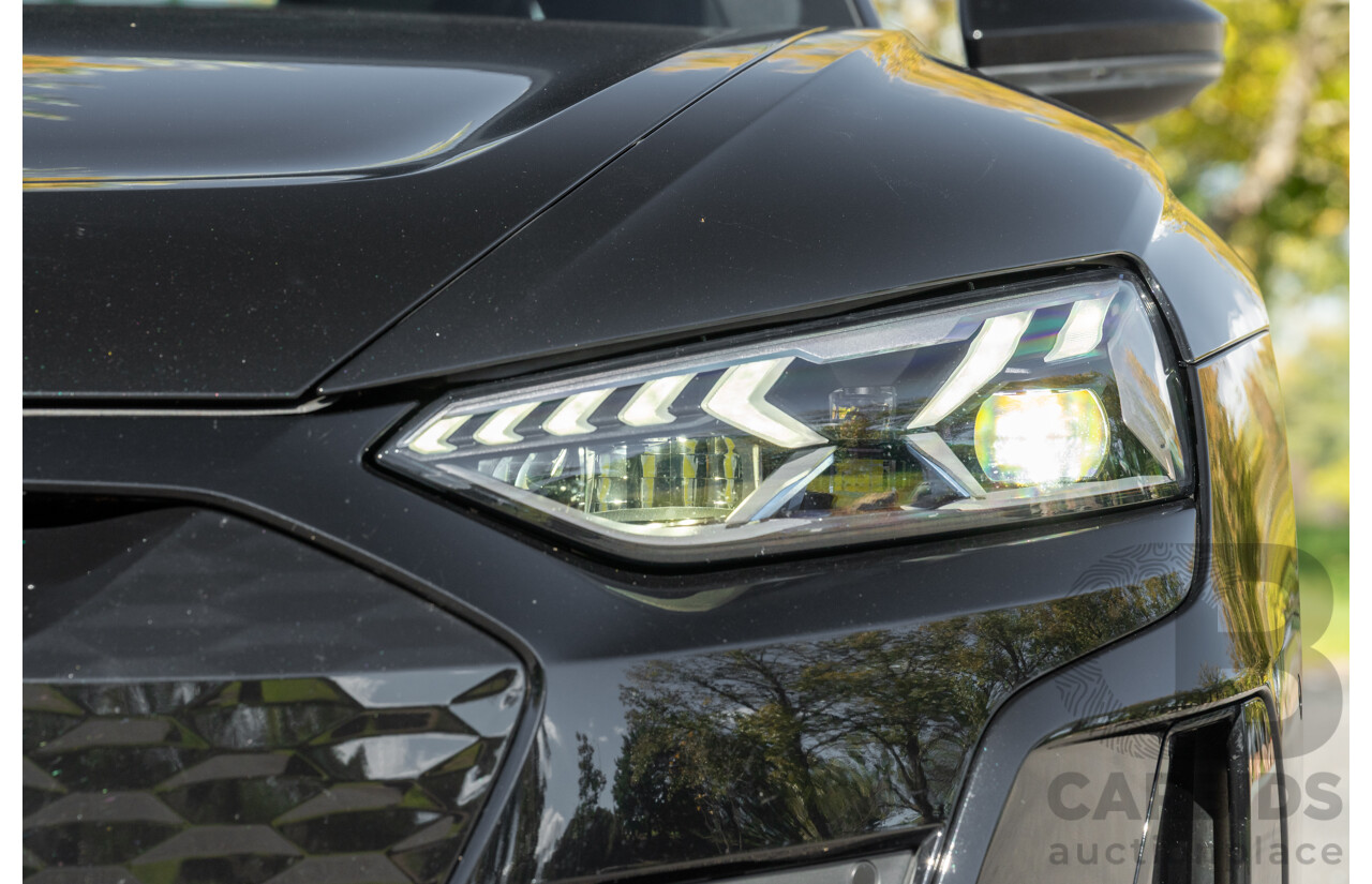 3/2023 Audi E-Tron GT Quattro (AWD) MY23 4d Coupe Mythos Black Metallic - Dedicated Electric EV 350kW