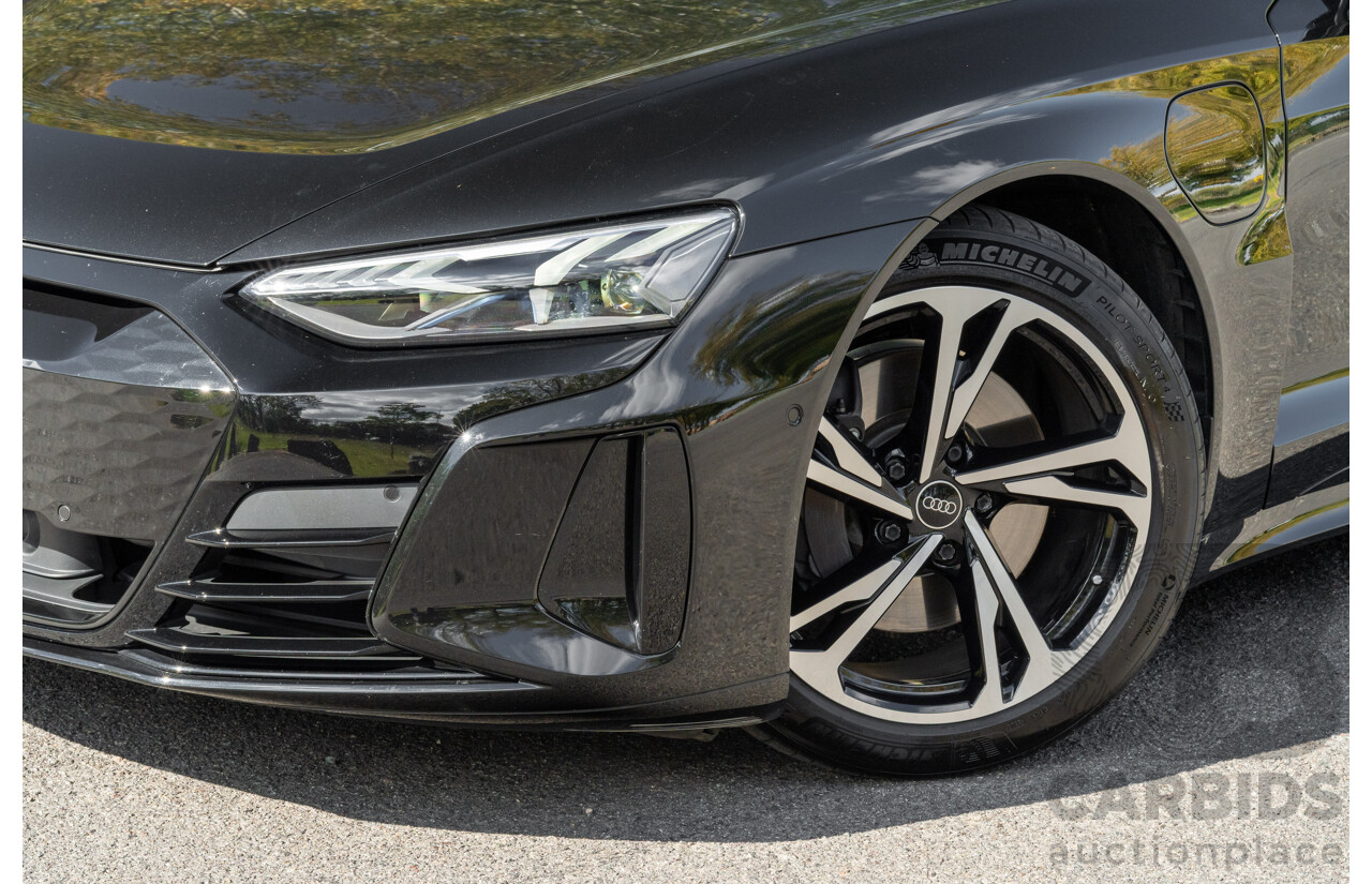 3/2023 Audi E-Tron GT Quattro (AWD) MY23 4d Coupe Mythos Black Metallic - Dedicated Electric EV 350kW